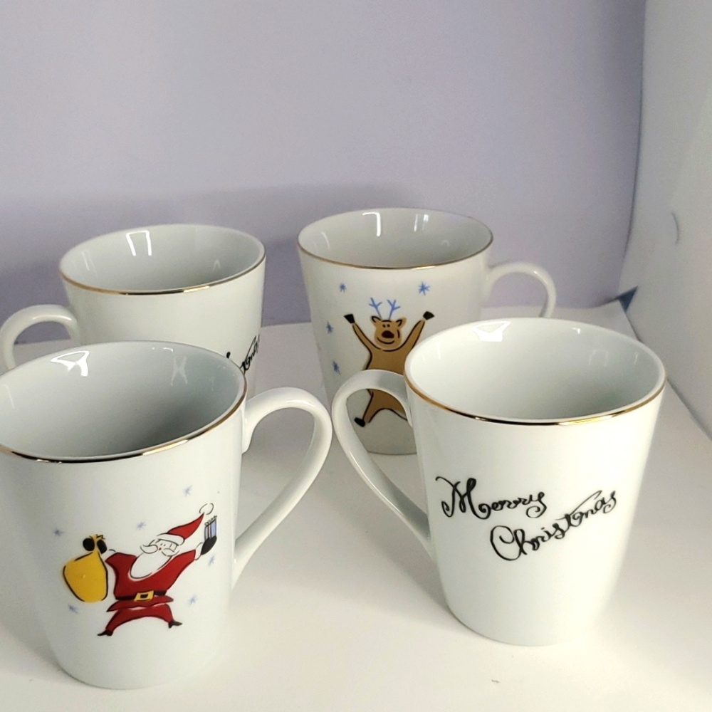 Merry Brite Set Of Four Mugs